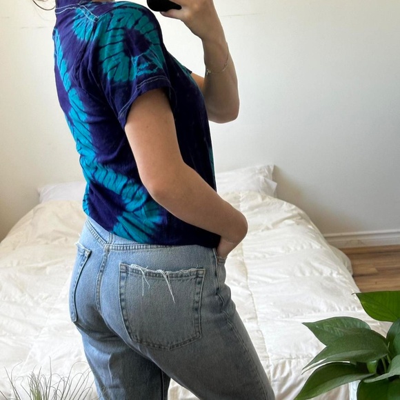 Blue and purple figure eight tie-dye tee - Picture 4 of 7